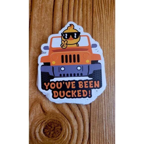 You've Been Ducked tag set for Jeep owners rubber duck accessory gift w elastics - Picture 2 of 6